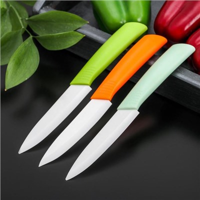 Нож кухонный керамический «Симпл», лезвие 10,5 см, цвет МИКС