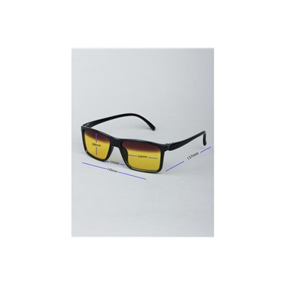 Очки для водителей антифары BOSHI M052 C1 Черный Глянцевый Коричневый-Желтые линзы