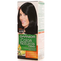 Краска для волос Garnier (Гарньер) Color Naturals Creme, тон 1+ Ультра чёрный