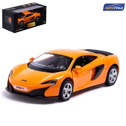 Машина металлическая MCLAREN 650S, 1:32, открываются двери, инерция, цвет оранжевый