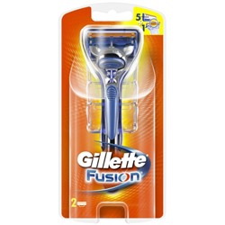 Станок для бритья Gillette Fusion (Джилет Фьюжен), 2 кассеты