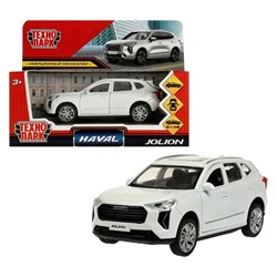 Машинка металлическая Haval jolion, открываются двери, багажник, инерция, 12 см, белый