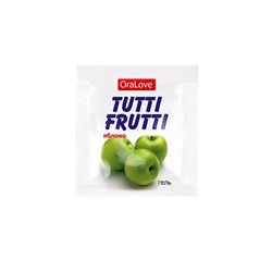 Съедобная гель-смазка TUTTI-FRUTTI для орального секса, со вкусом яблока, 20 шт по 4 г