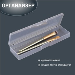 Органайзер для хранения, с крышкой, 16,5 × 4,5 × 2,2 см, цвет прозрачный