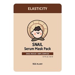 Маска для лица тканевая Daeng Gi Meo Ri Egg Planet Snail Serum Mask Pack, с муцином улитки, 22 мл