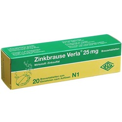 Zinkbrause (Цинкбраьюс) Verla 25 mg Brausetabletten 20 шт