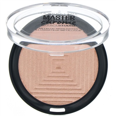 Maybelline, Master Chrome, хайлайтер с металлическим блеском, оттенок Molten Peach 150, 5,6 г