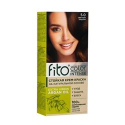 Стойкая крем-краска для волос Fito color intense тон 5.0 светлый каштан, 115 мл