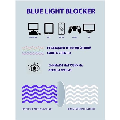 Готовые очки Восток ZM8001 Сиреневый Блюблокеры (+1.00)