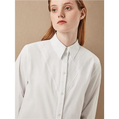 Блуза белая полуприлегающего силуэта ELIS