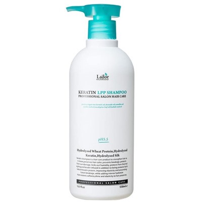 Безщелочной шампунь с кератином LADOR Keratin Shampoo LPP (530 мл)