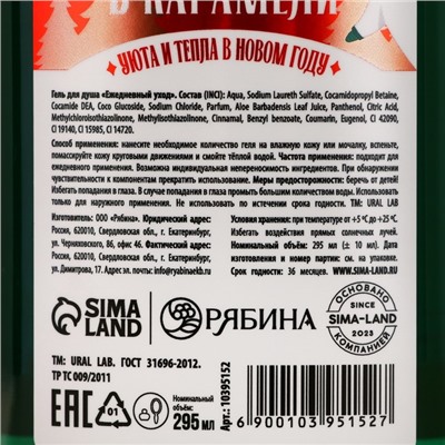 Новогодний гель для душа, 295 мл, аромат яблока в карамели, Новый Год