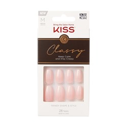 Набор накладных ногтей с клеем Kiss KCS02C «Изысканная классика», средней длины, 28 шт