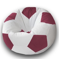 Кресло-мешок «Мяч», размер 70 см, см, велюр, цвет белый, малиновый