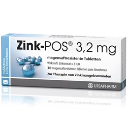 Zink-POS (Цинк-пос) 3,2 mg magensaftresistente Tabletten 20 шт