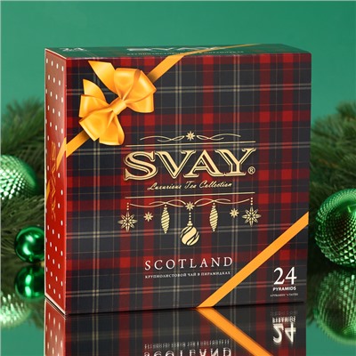 Новый год. Чайное ассорти Svay scotland в пирамидах, 12 п * 2,5 г