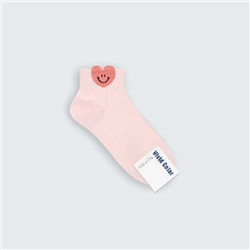 Носки коллекция "Сердце", укороченные, розовые,арт.0314