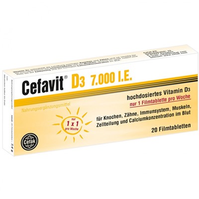 Cefavit (Цефавит) D3 7.000 I.E. 20 шт