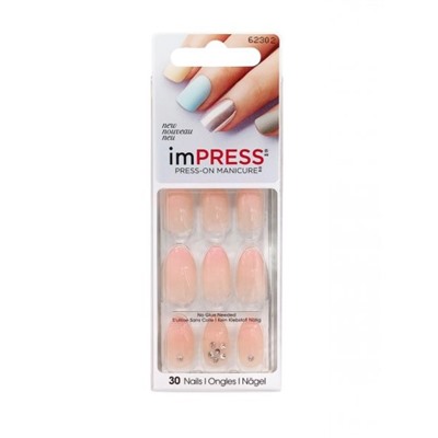 Твердый лак Kiss Impress Manicure Accent Symphony BIPA010 «Розовый закат», длина короткая