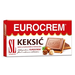 Печенье с молочным шоколадом и молочной начинкой Eurocrem 190 г