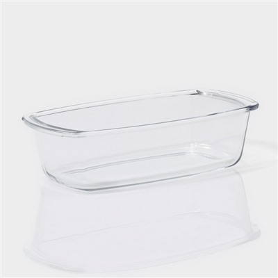 Форма из жаропрочного стекла для запекания и выпечки прямоугольная Доляна «Кекс», 1,5 л, 27×14×7 см