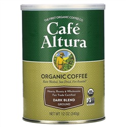 Cafe Altura, Органический кофе, темная смесь, молотый, 340 г (12 унций)