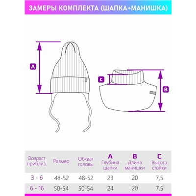 Комплект (шапка и манишка) 12з16024