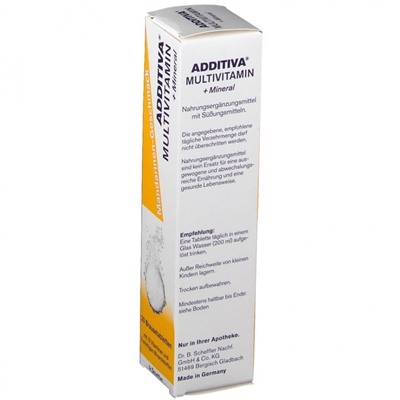 ADDITIVA (АДДИТИВА) Multivitamin + Mineral Mandarinen Geschmack 20 шт