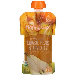 Happy Family Organics, Happy Baby, органическое детское питание, для детей от 6 месяцев, тыква, груши и абрикосы, 113 г (4 унции)