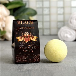 Бомбочка для ванны Black, 40 г, аромат персика, BEAUTY FOX