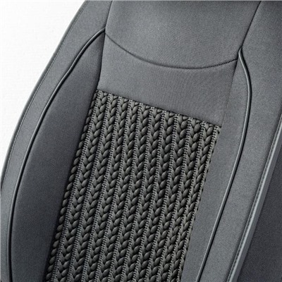 Каркасные накидки на передние сиденья Car Performance, 2 шт, алькантара, чёрый