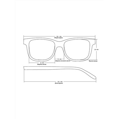 Готовые очки Favarit 7721 C1 pd58-60 (-0.75)