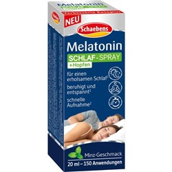 Schaebens MELATONIN SCHLAF-SPRAY + HOPFEN Спрей для спокойного и глубокого сна Мелатонин + Хмель, 20 мл