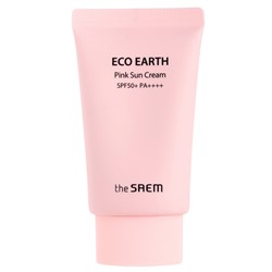 СМ Sun Крем солнцезащитный для лица для чувствительной кожи (NFS) Eco Earth Pink Sun Cream SPF50+ PA++++ 50ml С/Г до 05.2025 скидка 40%