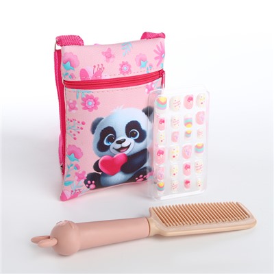 Детские накладные ногти, сумка, расчёстка, подарочный набор для девочки