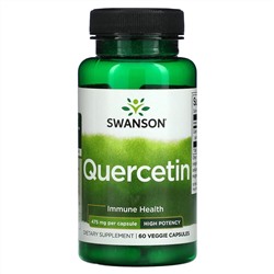Swanson, Кверцетин, 475 мг, 60 растительных капсул