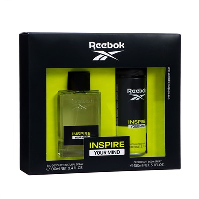 Подарочный набор мужской Reebok Inspire Your Min: туалетная вода, 100 мл + дезодорант, 150 мл