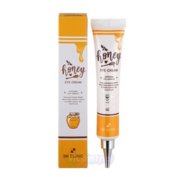Крем для глаз с медом 3W Clinic Honey Eye Cream Whitening&Anti-Wrinkle(40 мл)