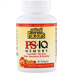 Natural Factors, PS - IQ Memory, 60 гелевых капсул
