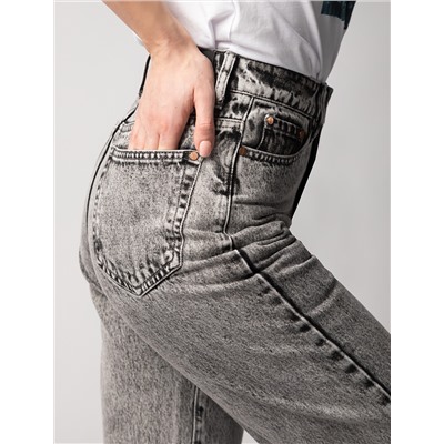 Прямые джинсы из 100% хлопка серый
