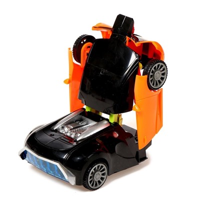Робот радиоуправляемый «Спорткар», трансформируется, работает от батареек, цвета МИКС, уценка