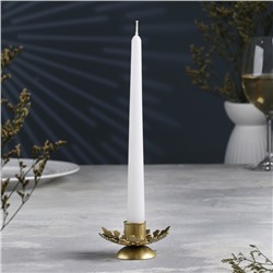 Подсвечник "Изморозь" металл на одну свечу, 9,2х9,2х4,1 см, золотой
