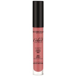 Губная помада матовая жидкая Deborah Milano Fluid Velvet, тон 02 романтично розовый, 4.5 г