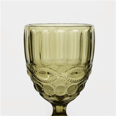 Набор бокалов из стекла Magistro «Ла-Манш», 250 мл, 9×15,2 см, 6 шт, цвет зелёный