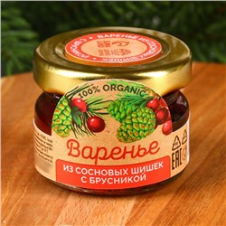 Варенье из сосновых шишек с брусникой, 30 г.