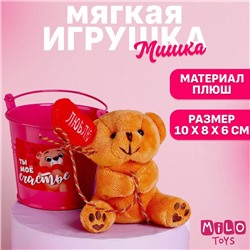 Мягкая игрушка «Ты моё счастье», медведь, цвета МИКС