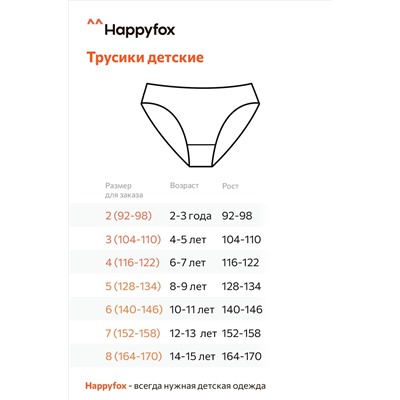 Трусы для девочки 5 шт. Happyfox