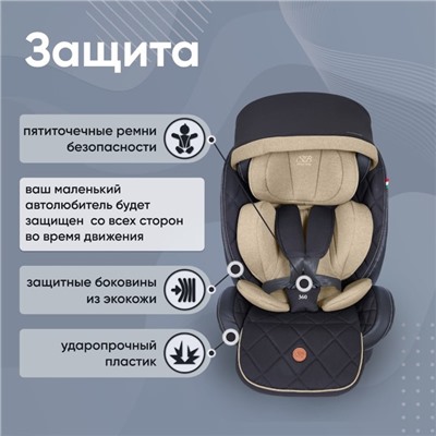 Автокресло детское поворотное Sweet Baby Suburban 360, крепление Isofix, группа 1/2/3 (0-36 кг), цвет коричневый