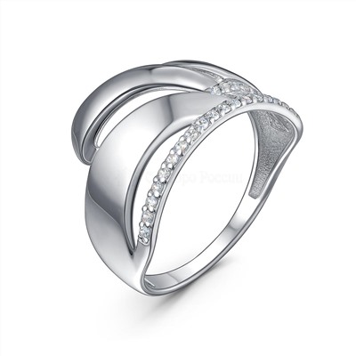 Кольцо из серебра с фианитами родированное К-4469-Р