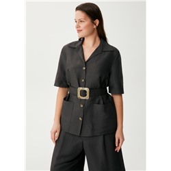 Блуза с карманами текстильная LALIS